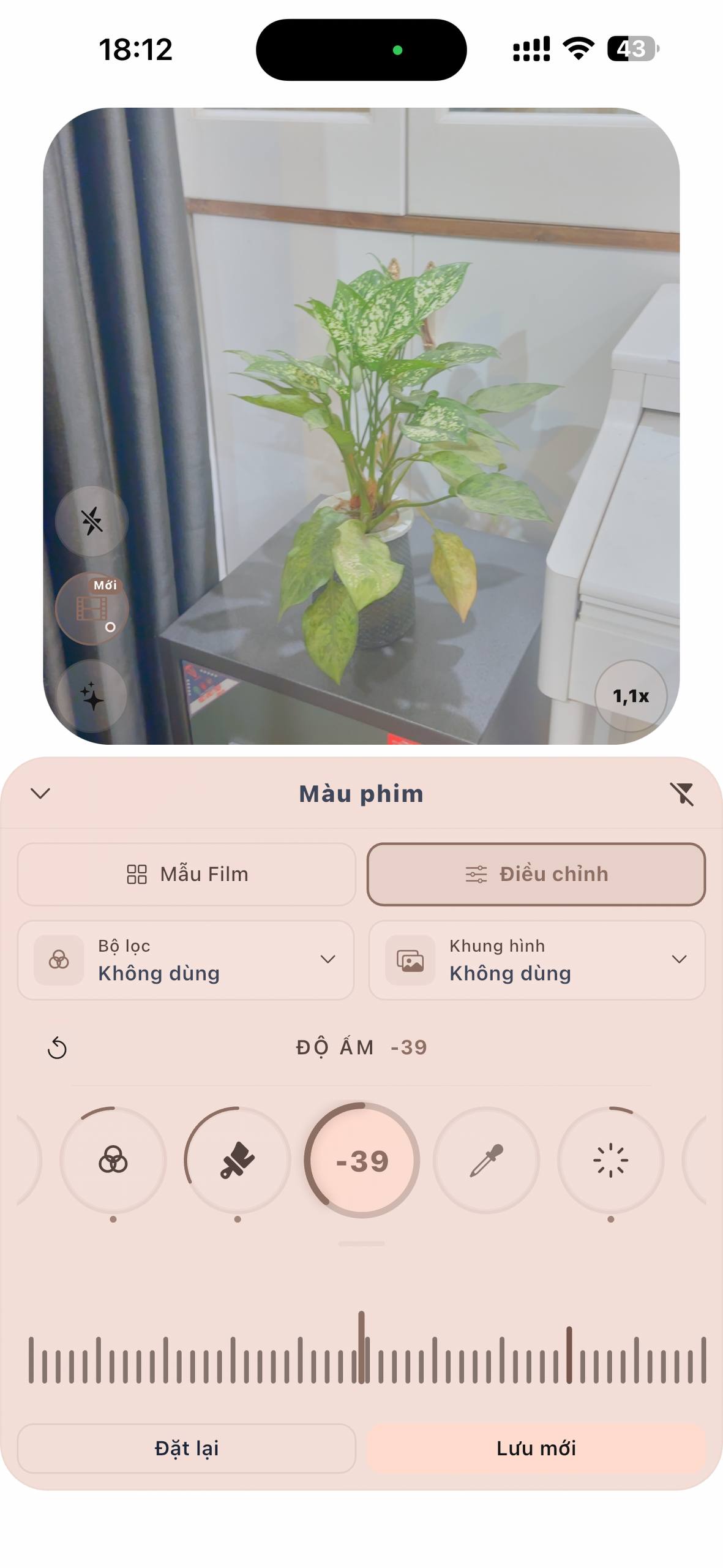 Dotty screen: Capture photos with film-inspired colors