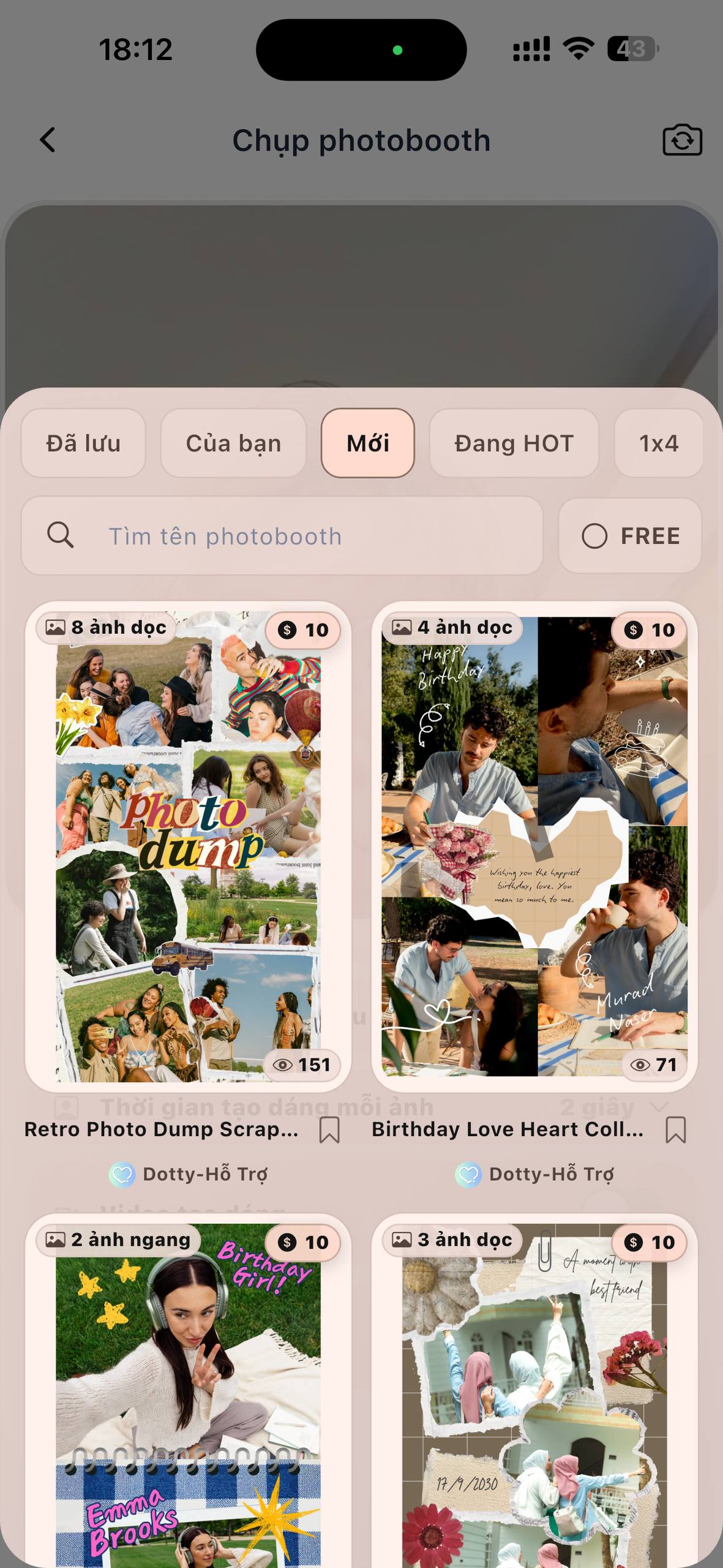 Dotty screen: Take photobooth photos anytime, anywhere